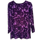 Switch Silk Lore Velvet Burnout Floral Tunic Purple Long Sleeve Fairy Grunge Top New S 2 image