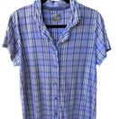 Switch Muk Luks Purple Plaid Ruffle Trim Loungewear Pajama Sleep Shirt Nightgown XL 3 image
