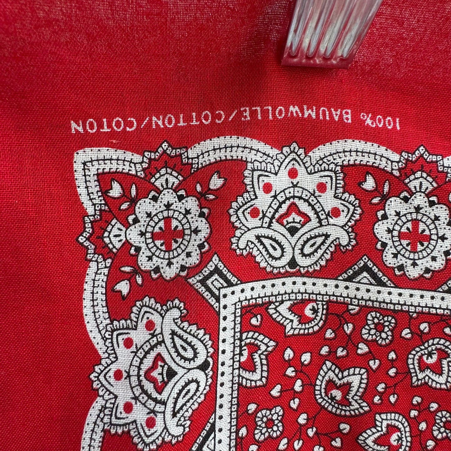 Zentralschweiz Central Switzerland Vintage Red Paisley Bandana 100% Cotton Scarf