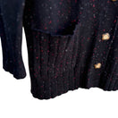 Switch Designers Studio Originals Black Speckled Button-Up Shawl Collar Knit Cardigan New S 2 image