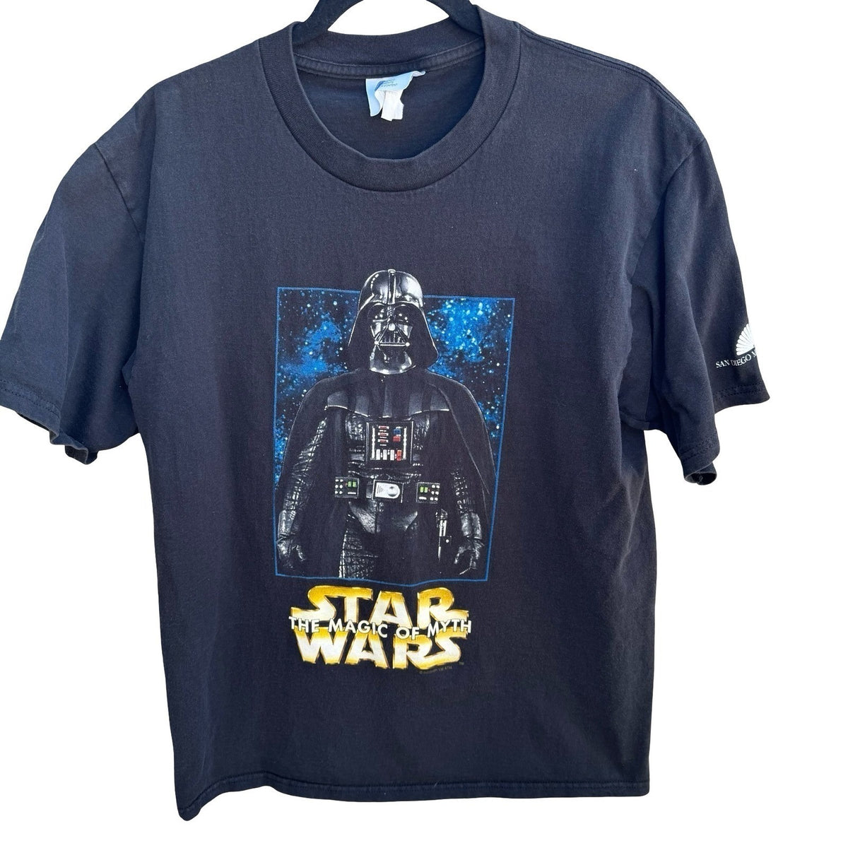 Vintage 1999 Star Wars Magic of Myth Darth Vader T-Shirt San Diego Museum Art L