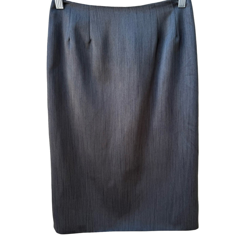 Louis Verdad Vintage 90s Tailored Minimalist Quiet Luxury Texture Pencil Skirt 6