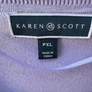 Switch Karen Scott Preppy Professional Minimalist Cardigan Sweater Pastel Lavender XL 2 image