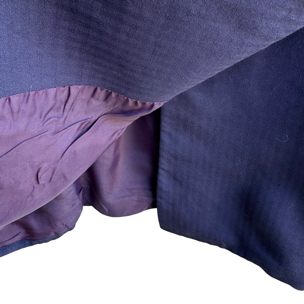 Christian Dior Vintage Navy Blue Double Breasted Skirt Suit Set Size 4 USA Made