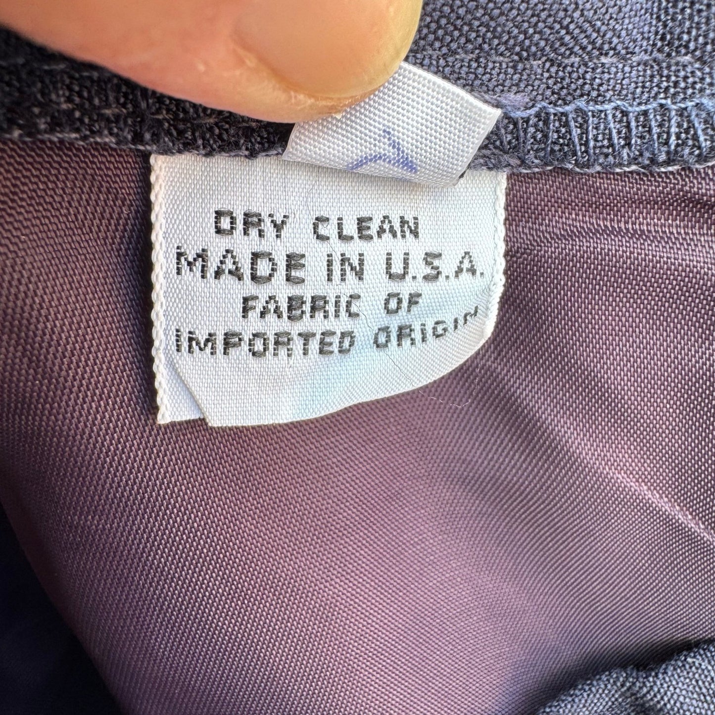 Christian Dior Vintage Navy Blue Double Breasted Skirt Suit Set Size 4 USA Made