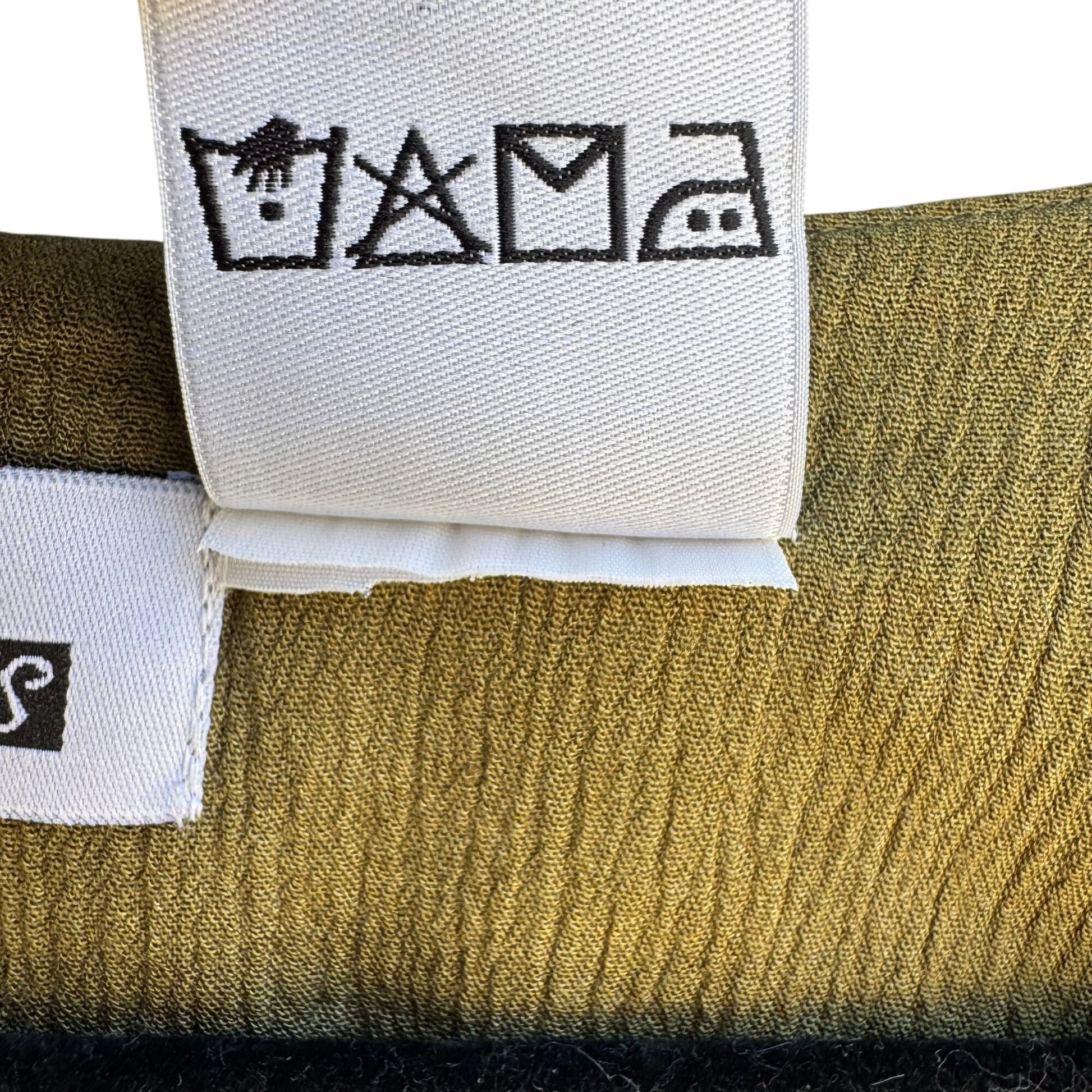 C.M. Shapes Vintage Womens Olive Green 2-Piece Embroidered Shirt Skirt Set 3X