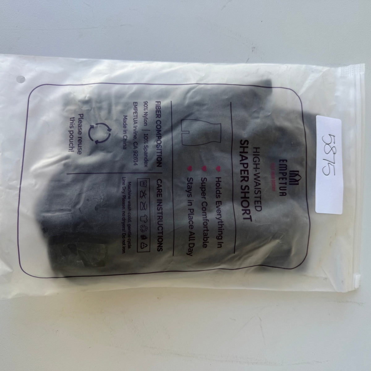 Empetua High-Waisted Seamless Tummy Control Shaper Short Black Women XL/XXL NEW
