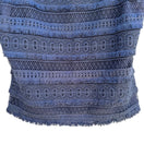 Switch Banana Republic Womens Navy Sleeveless Lace Crochet Fringe Overlay Blouse Top S 3 image