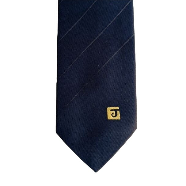 Goldlion Vintage Men's Navy Blue Diagonal Stripe Necktie Tie - New Never Worn