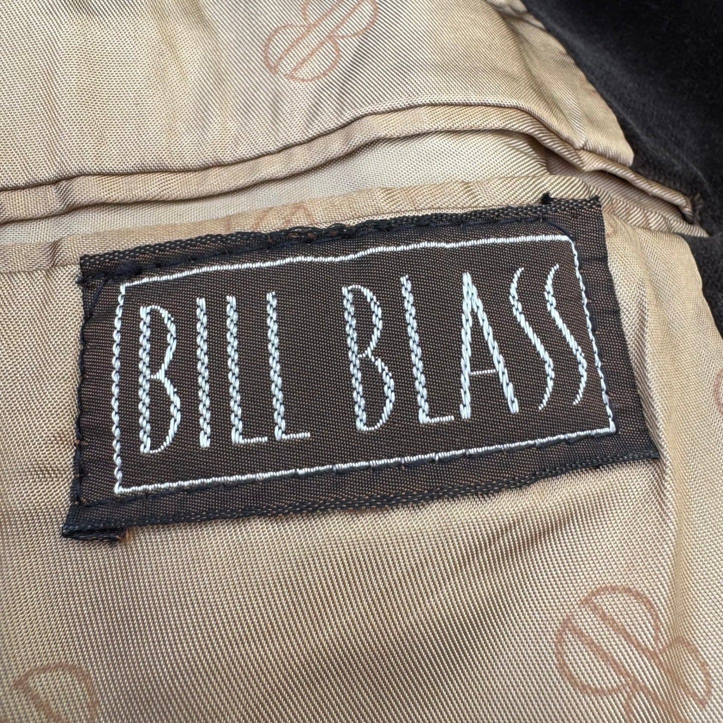Bill Blass Mens Vintage Chocolate Brown Velvet Blazer Sport Coat 2 Button Brown