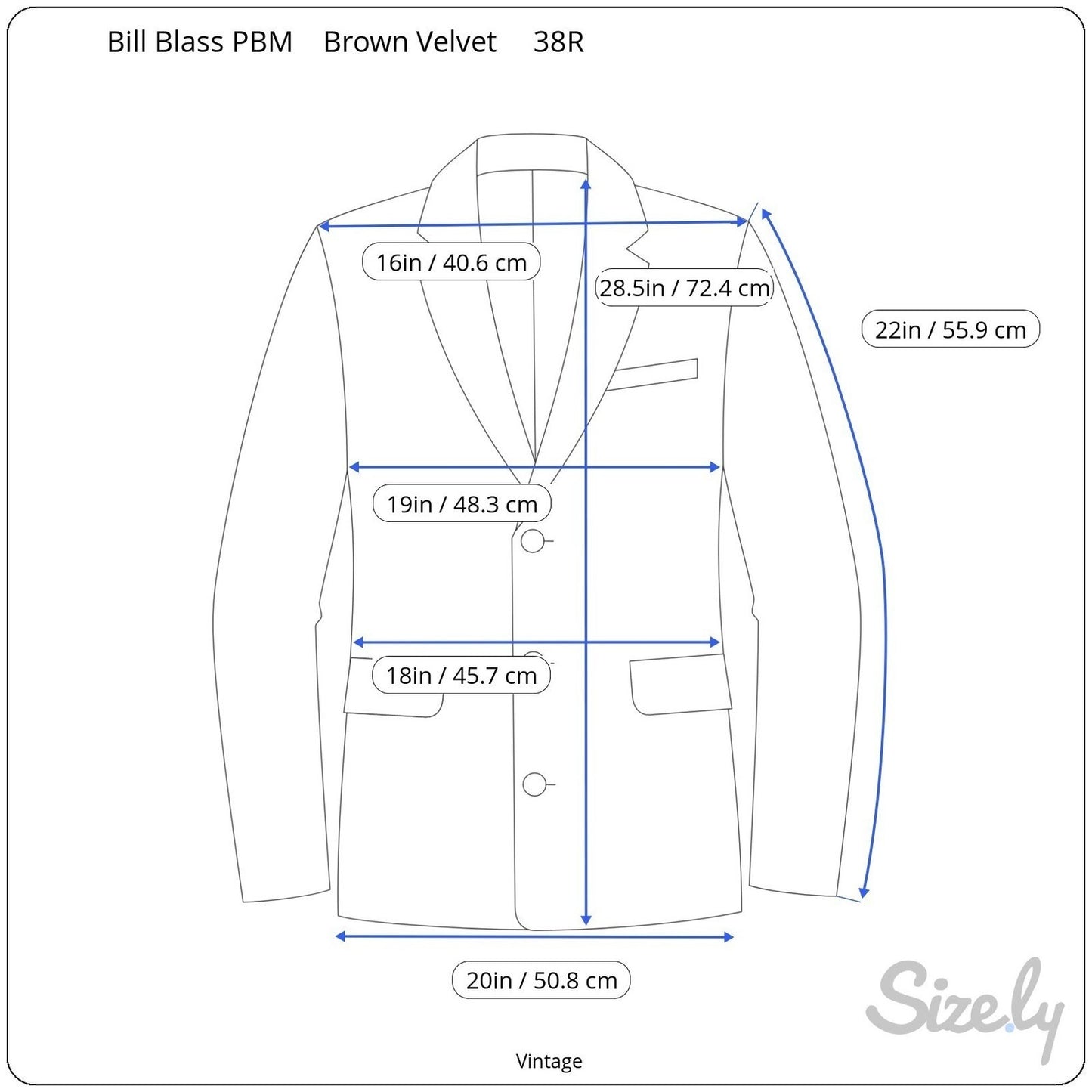 Bill Blass Mens Vintage Chocolate Brown Velvet Blazer Sport Coat 2 Button Brown