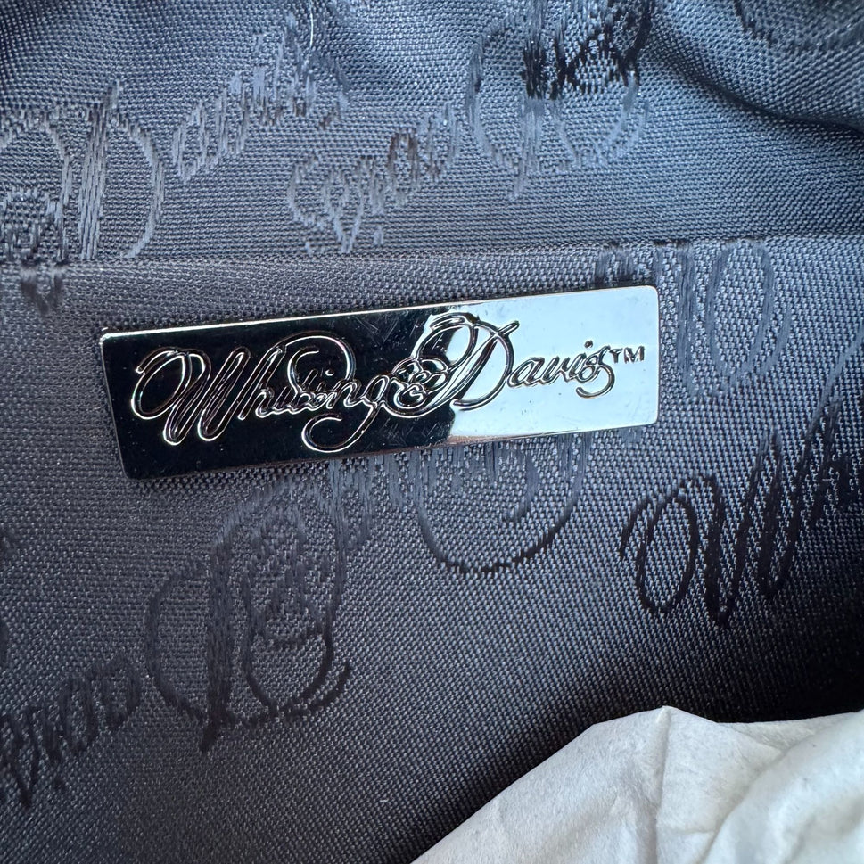 Whiting & Davis Vintage Womens Black Metallic Mesh Evening Bag Party Glam Formal