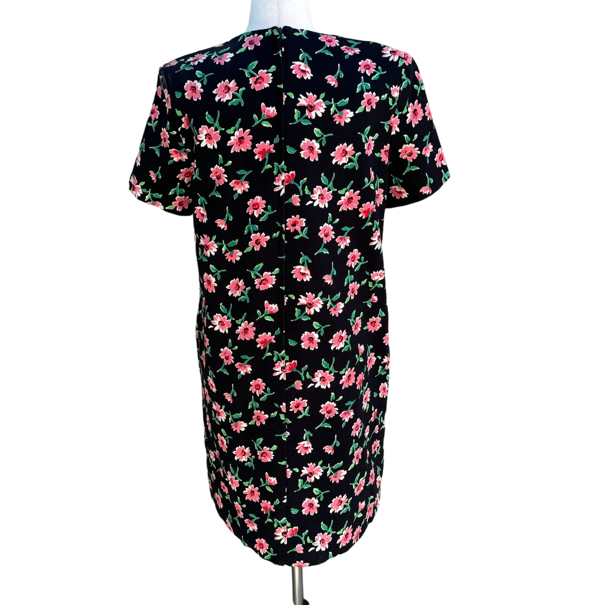 Depeche Mode Petite Vintage Women's Floral Short Sleeve Knee Length Dress - 8P