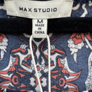 Switch Max Studio Womens Navy Floral Medallion Sleeveless Tank Top M NEW Boho Eclectic 2 image