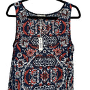 Switch Max Studio Womens Navy Floral Medallion Sleeveless Tank Top M NEW Boho Eclectic 3 image