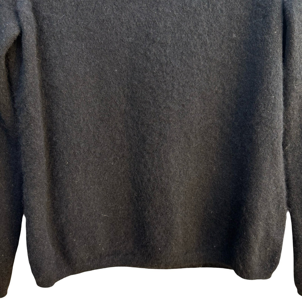 Charter Club 2-Ply Cashmere Quiet Luxury Minimalist Turtleneck Sweater Black M