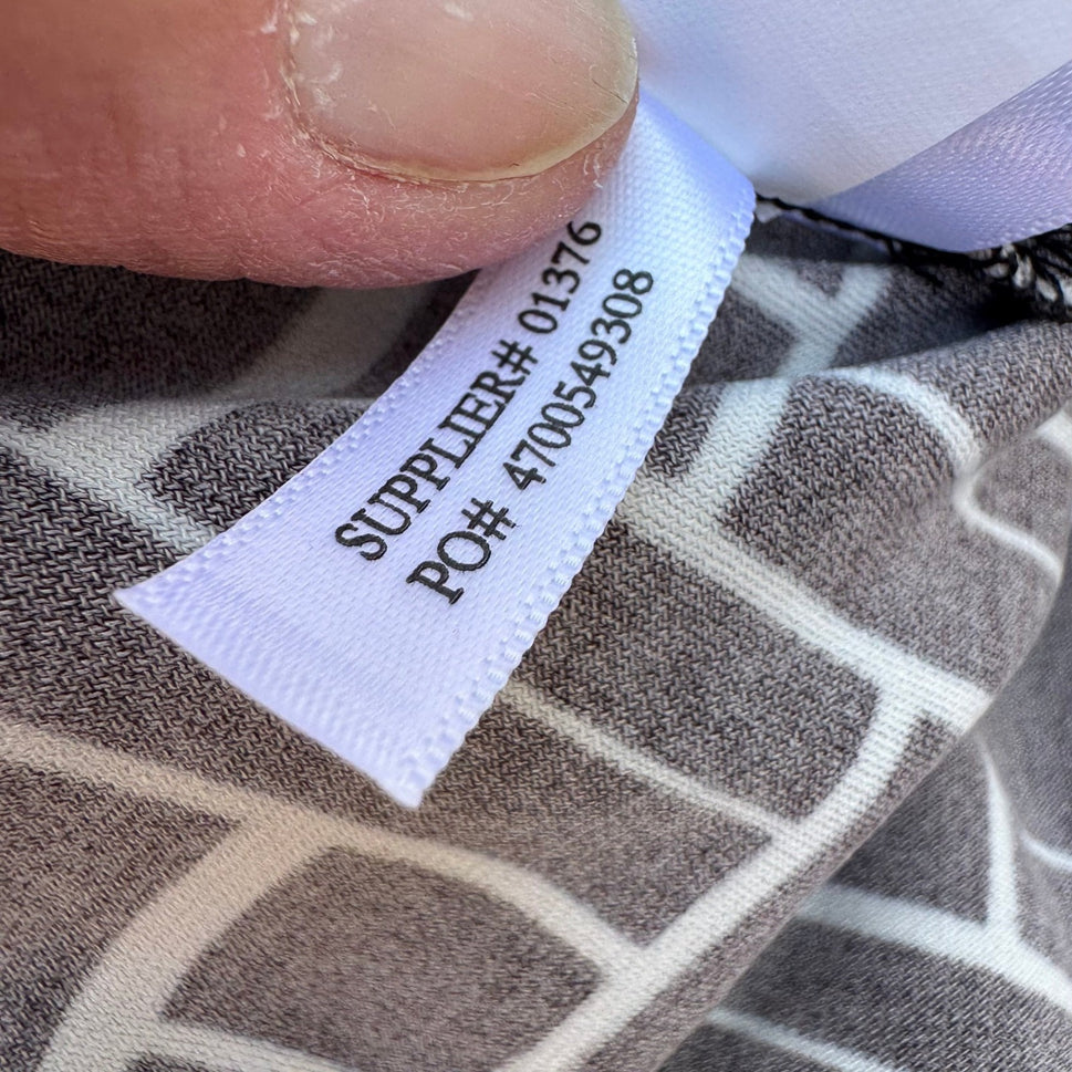 Chaps Womens Black White Geometric Grid Wrap Dress Long Sleeve V-Neck Size S