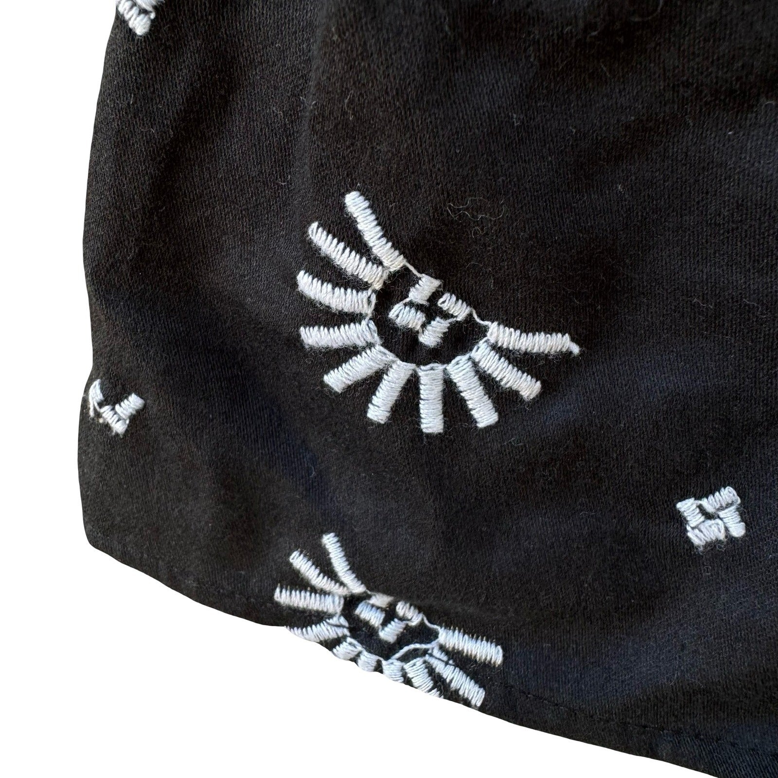 Boho Indie Festival Embroidered Sunburst Celestial Camisole Empire Waist Top