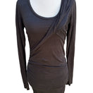 Switch Joe's Jeans Minimalist Lagenlook Linen Blend Ruched Draped Bodycon Mini Dress S 3 image