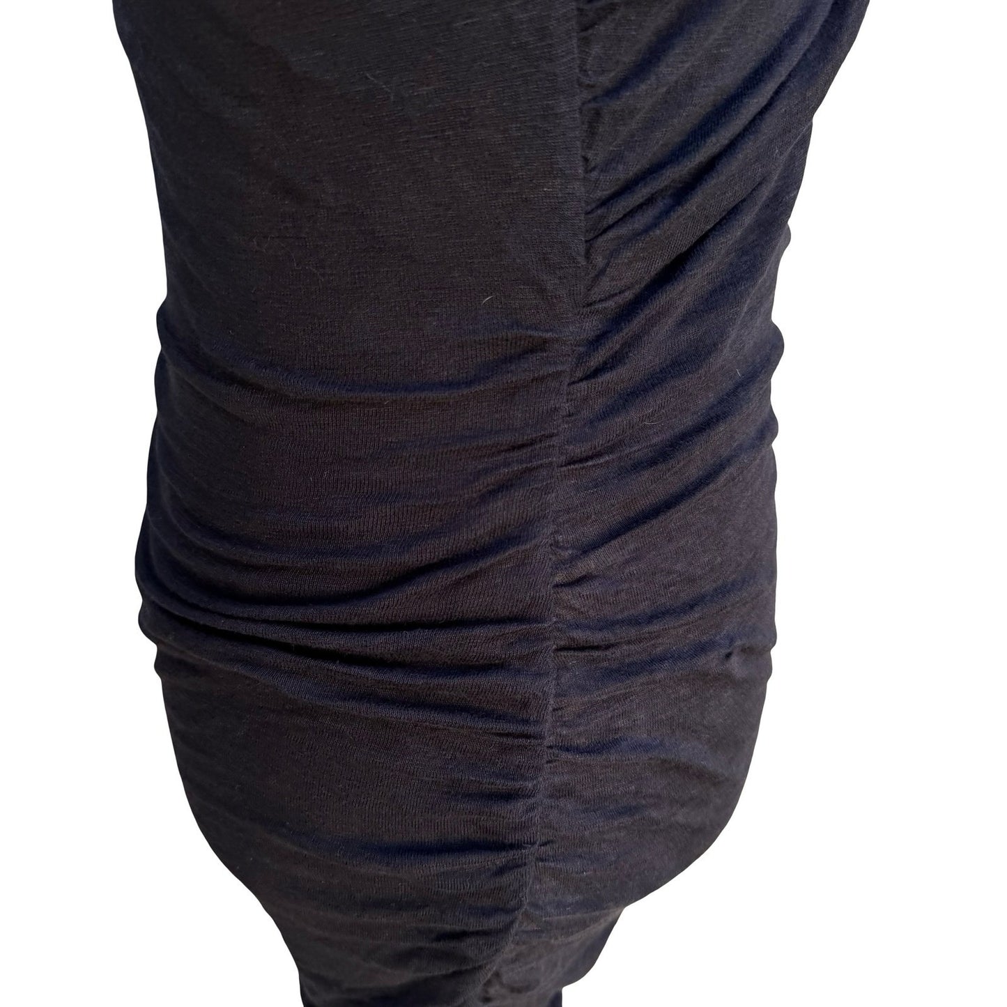 Joe's Jeans Minimalist Lagenlook Linen Blend Ruched Draped Bodycon Mini Dress S