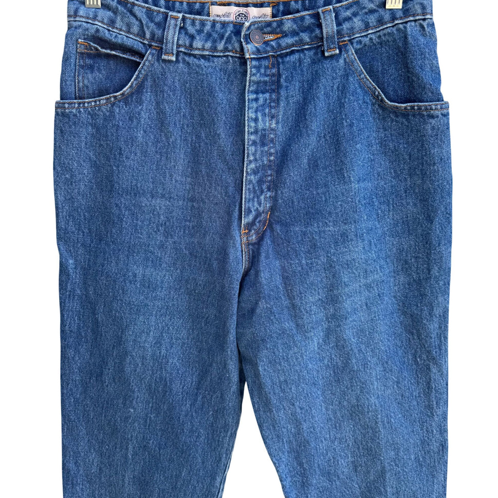 Gap Vintage Work Force High-Waisted Blue Heavyweight Tapered Leg Denim Jeans 13/14