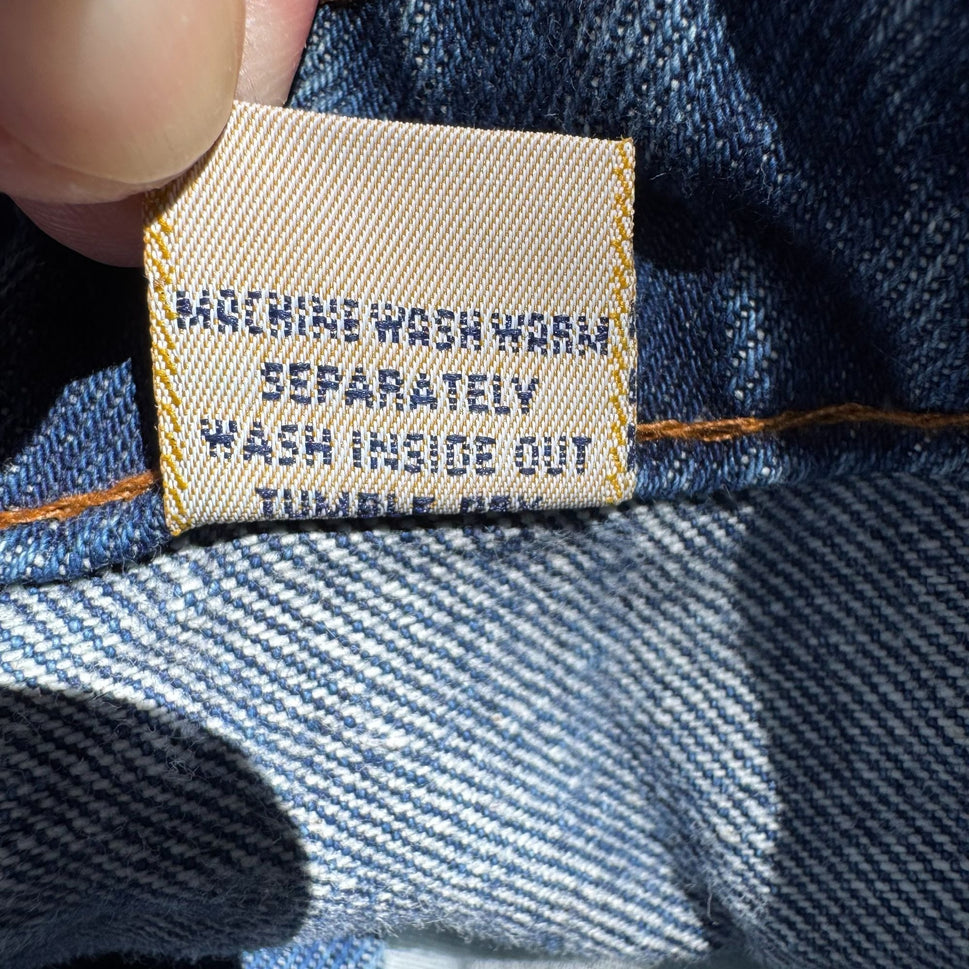 Gap Vintage Work Force High-Waisted Blue Heavyweight Tapered Leg Denim Jeans 13/14