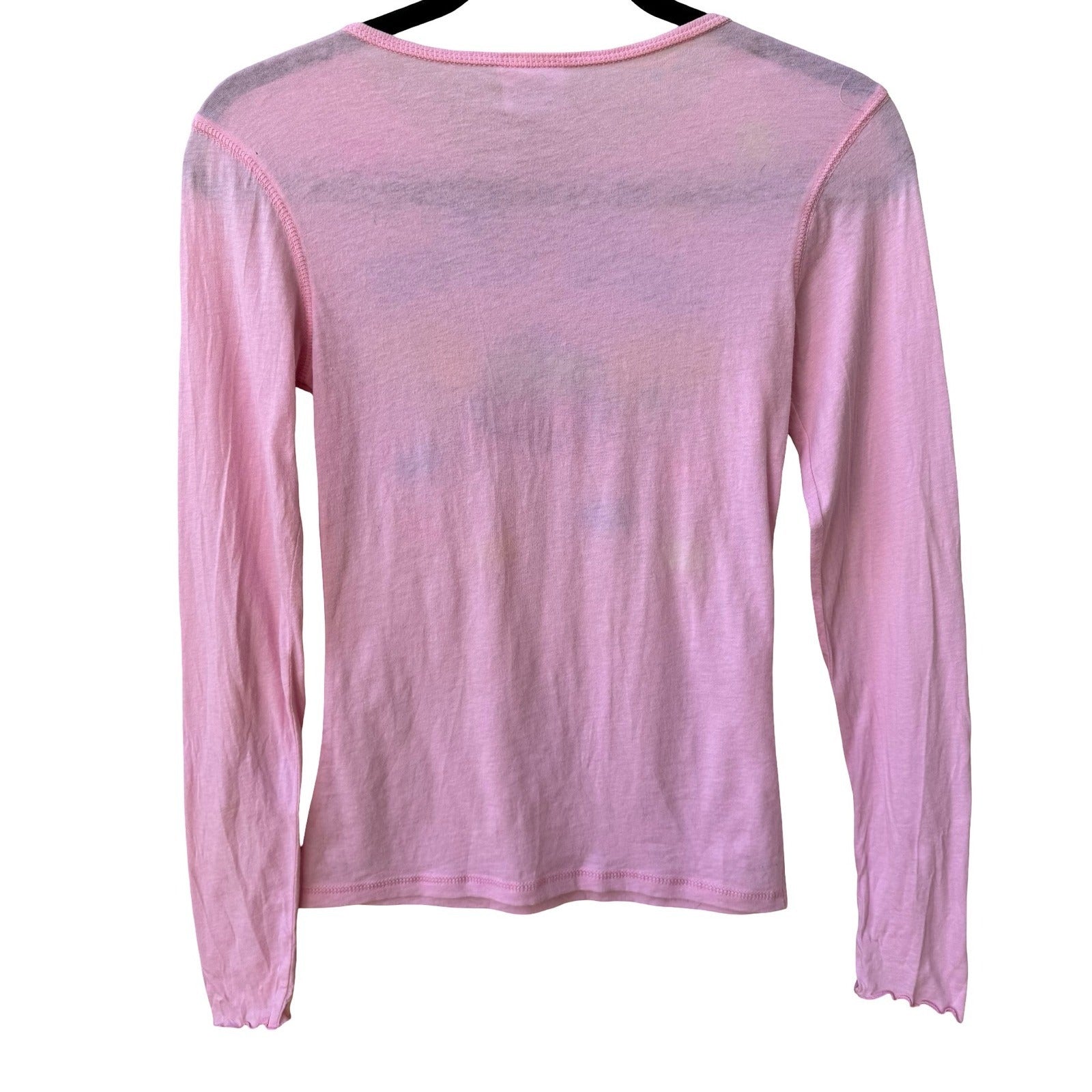 Ankh Pink True Love Embroidered Fairycore Harajuku Baby Tee Y2K Graphic Top M
