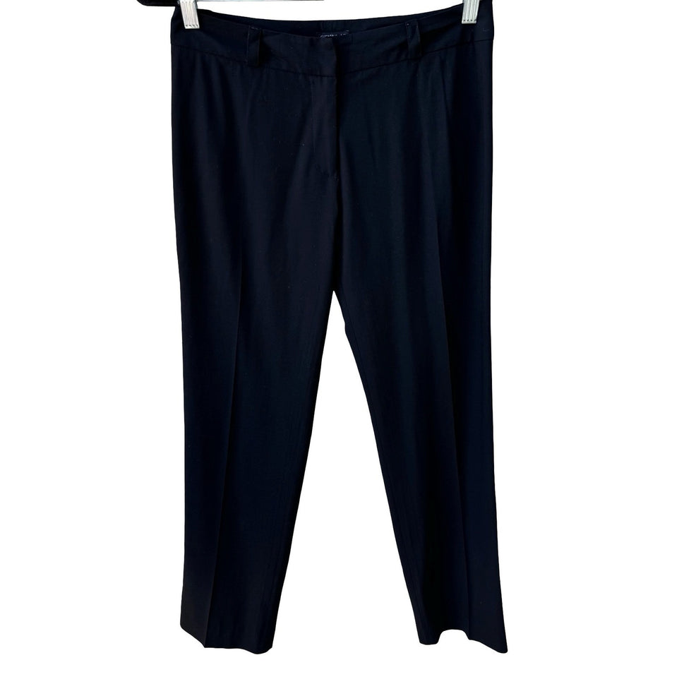 Chertok-Yi Y2K Tailored Minimalist Black Trousers Back Contrast Stitching Pants
