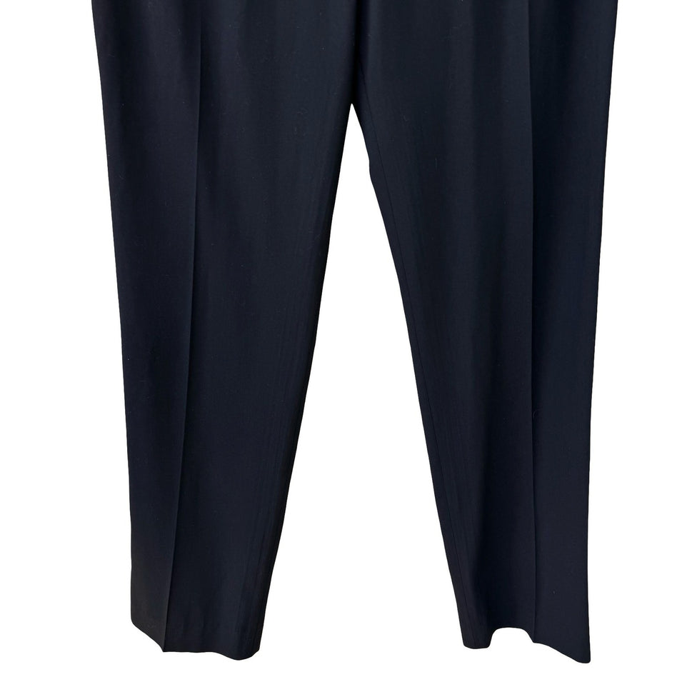 Chertok-Yi Y2K Tailored Minimalist Black Trousers Back Contrast Stitching Pants