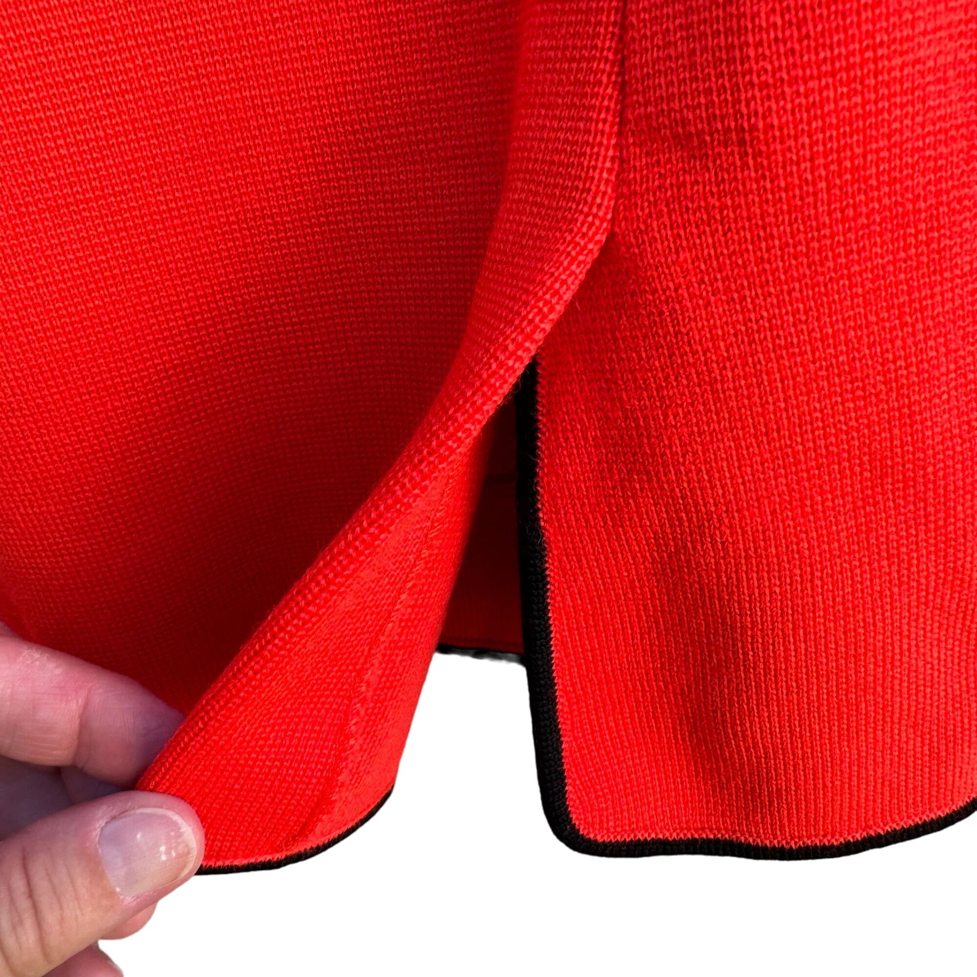 Penneys International Imports Vintage 60s Women's Knit Red Black Blazer Jacket