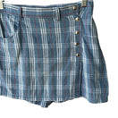 Switch Jarama Vintage Women&#39;s Blue Plaid Lightweight Button-Front Pocket Skort - 13 2 image