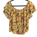 Switch Fashion Magazine Off The Shoulder Floral Flutter Sleeve Cropped Women&#39;s Blouse M 3 image