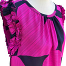 Switch Trina Turk Silk Romantic Heart Stripe Ruffle Feminine Sleeveless Pink Blouse L 3 image