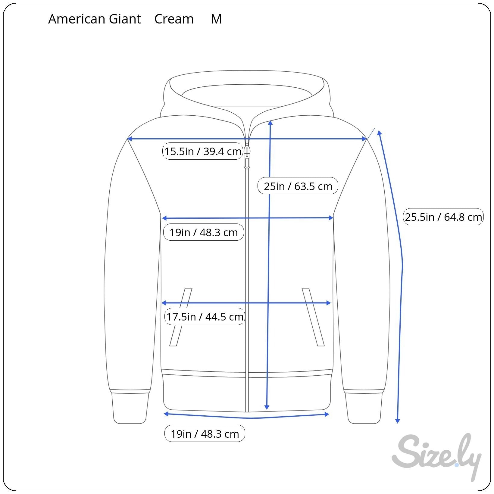 American Giant Womens Zip-Up Hoodie M Cream Cotton Blend USA Made Athleisure