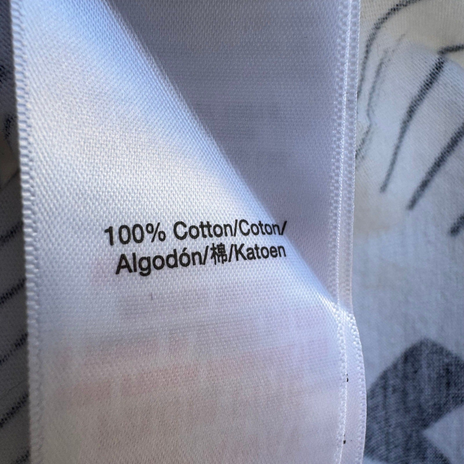 DKNY Sport Y2K All Over Logo Print Boxy Cropped Shirt Streetwear White Womens XL