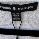 Switch Cable &amp; Gauge Minimalist Coastal Open Front Sheer Knit Cardigan Sweater XL NWT 2 image