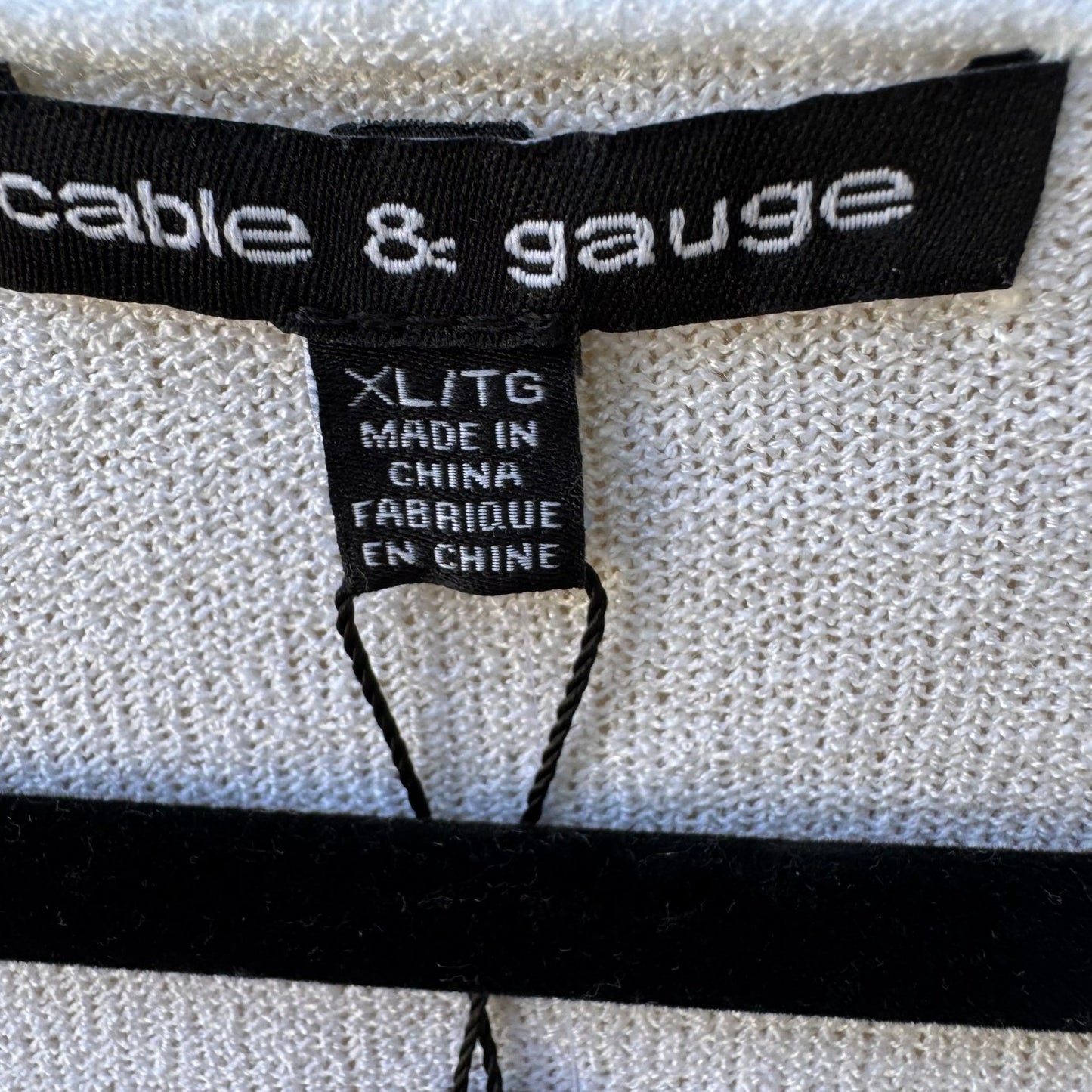 Cable & Gauge Minimalist Coastal Open Front Sheer Knit Cardigan Sweater XL NWT