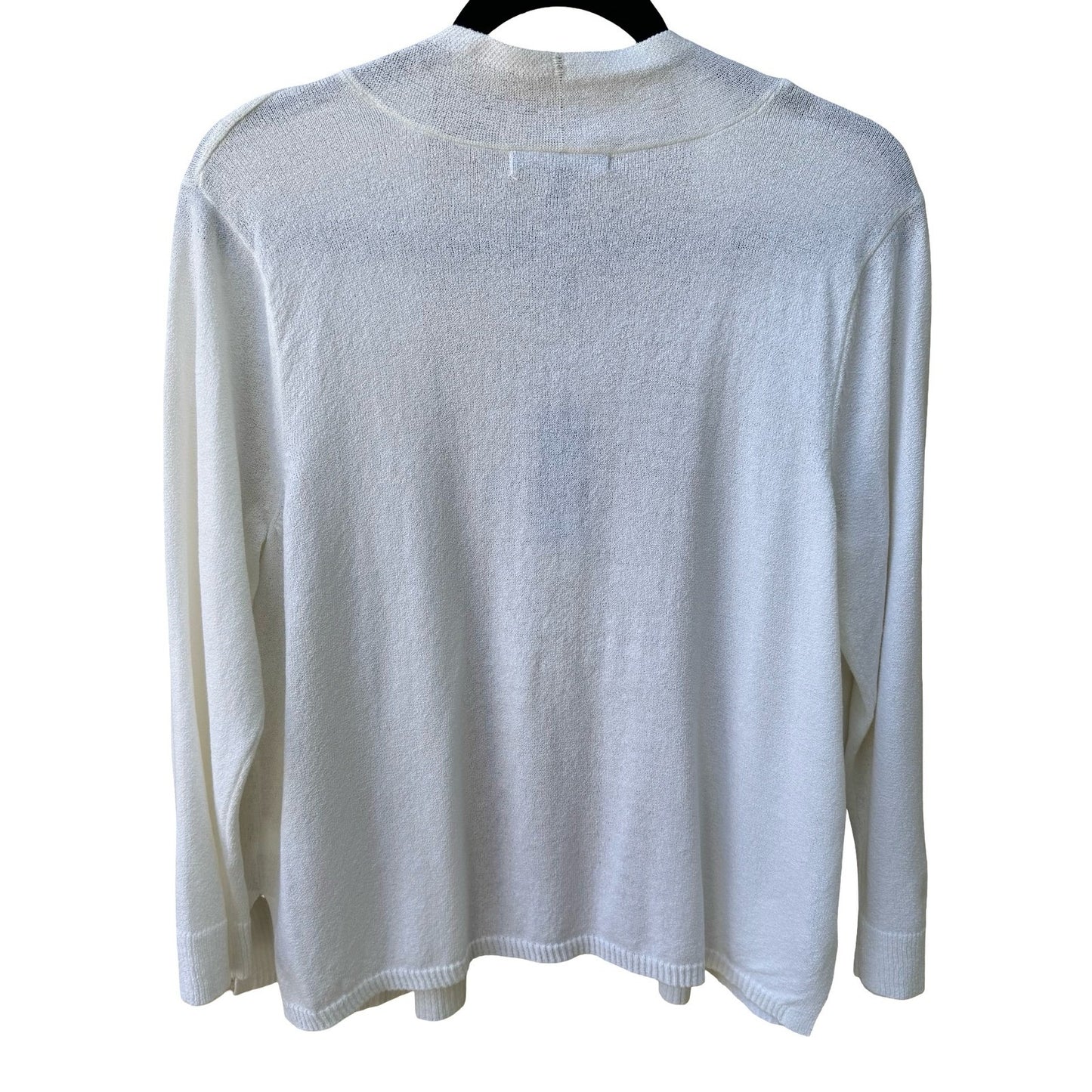 Cable & Gauge Minimalist Coastal Open Front Sheer Knit Cardigan Sweater XL NWT
