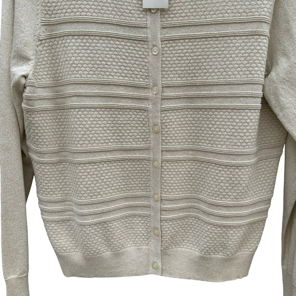 Charter Club Gold Dust Metallic Party Knit Cardigan Sweater PXL Shimmer NEW Tags
