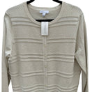 Switch Charter Club Gold Dust Metallic Party Knit Cardigan Sweater PXL Shimmer NEW Tags 3 image