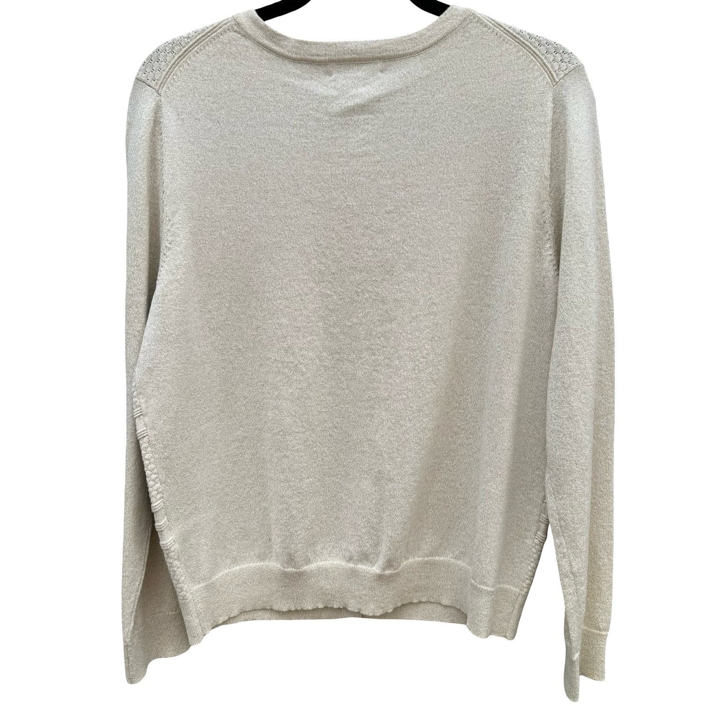 Charter Club Gold Dust Metallic Party Knit Cardigan Sweater PXL Shimmer NEW Tags