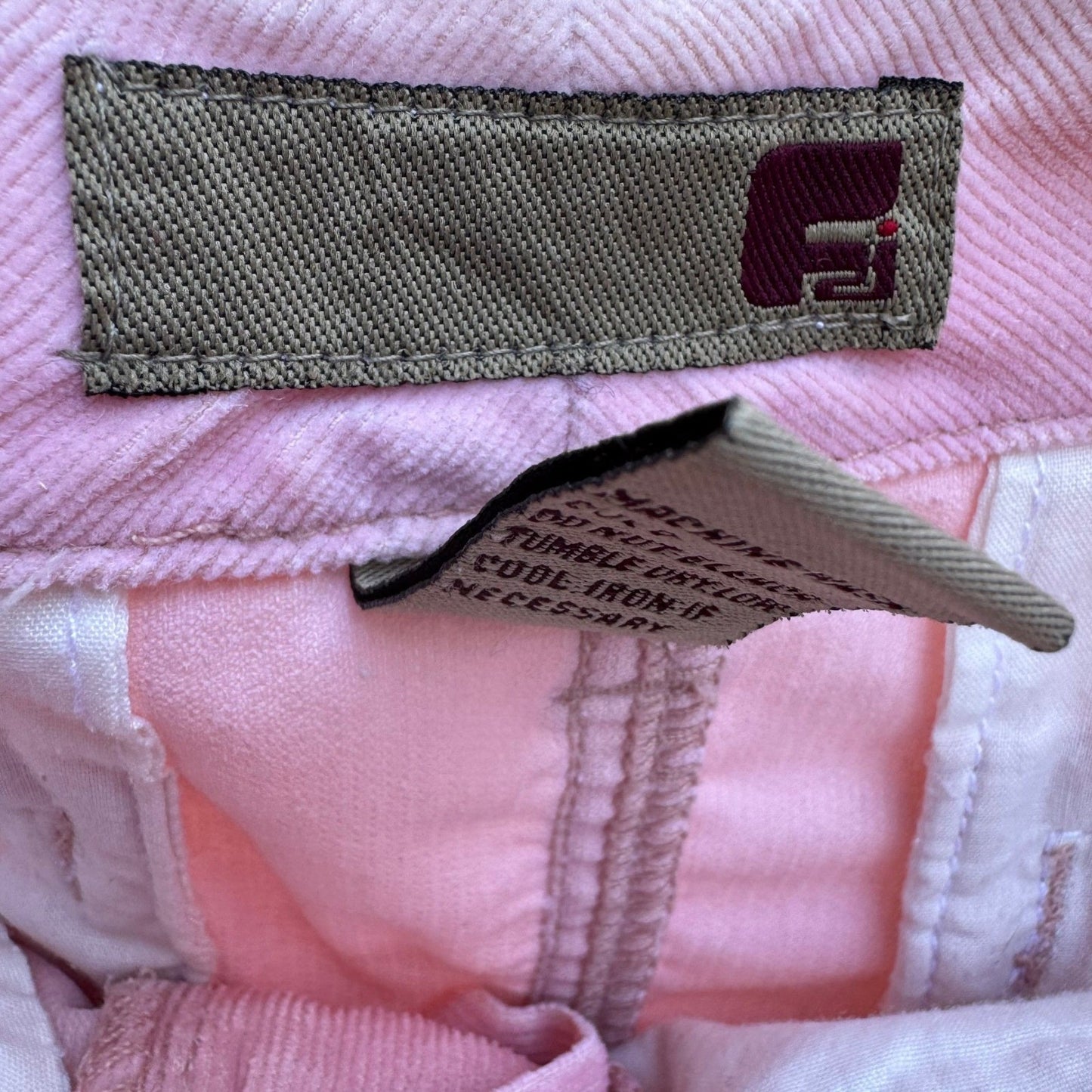 Fornarina Y2K Coquette Pink Corduroy Ruffle Micro Mini Skirt Low Rise Buckle S