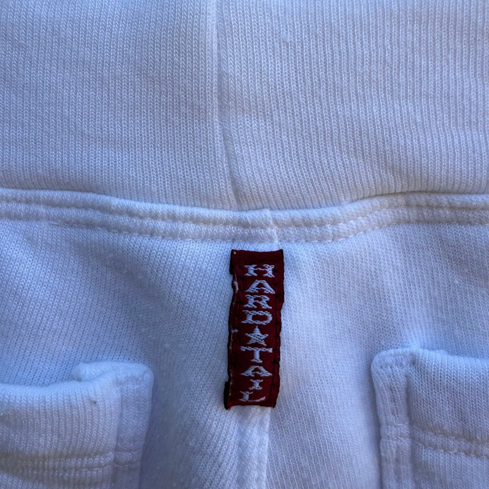 Hard Tail Y2K Athleisure Loungewear Cozy Fleece Lounge Short Shorts White XS