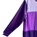 Switch Fashion Formula Vintage Womens Purple Velvet Colorblock Long Sleeve Shirt Small 3 image