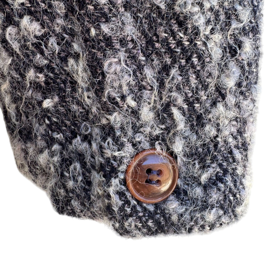 Jones New York Vintage Womens Brown Gray Tweed Wool Blend Boucle Jacket Blazer 10