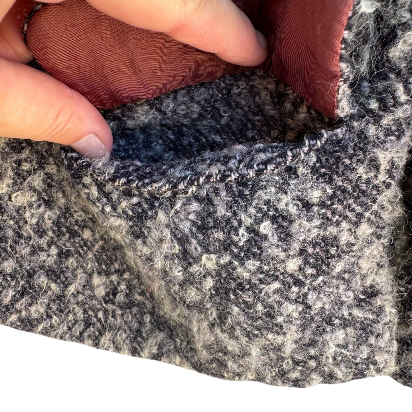 Jones New York Vintage Womens Brown Gray Tweed Wool Blend Boucle Jacket Blazer 10