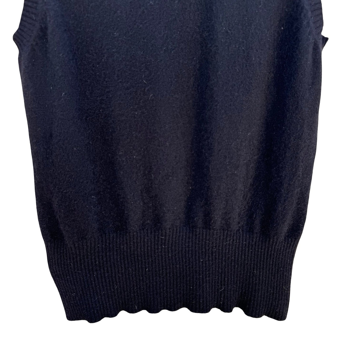 Future Paradise Cashmere Old Money Black Sweater Vest Sleeveless S Quiet Luxury