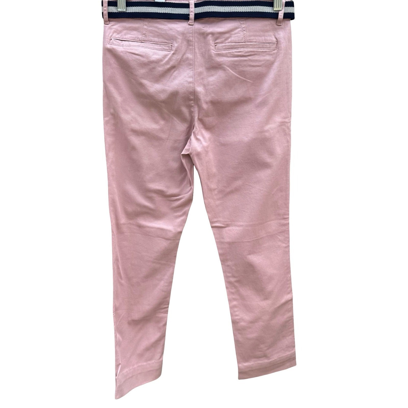 The Childrens Place Girls Mauve Pink Chino Pants with Striped Belt Size 14 NWT