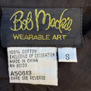 Switch Bob Mackie Wearable Art Vintage Womens Black Button-Up Embroidered Heart Shirt S 2 image