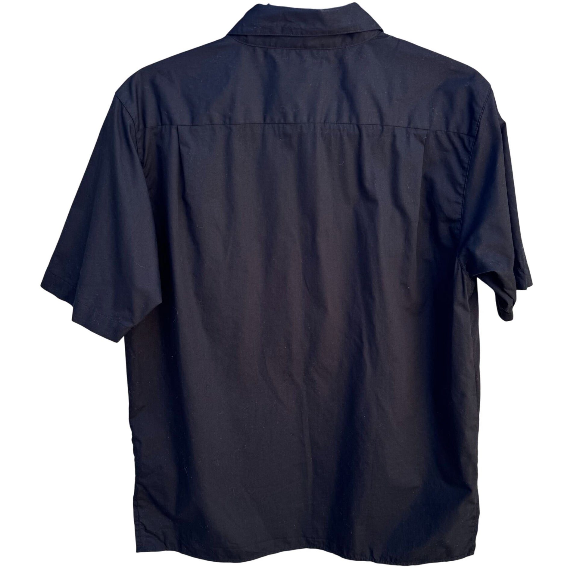 Bob Mackie Wearable Art Vintage Womens Black Button-Up Embroidered Heart Shirt S